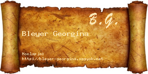 Bleyer Georgina névjegykártya